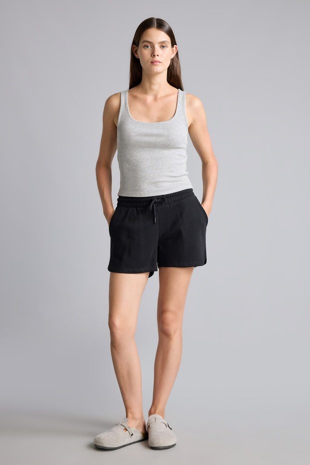 Relax Fit Elastic Waist Lace Bermuda Shorts E9686Ax25Sm