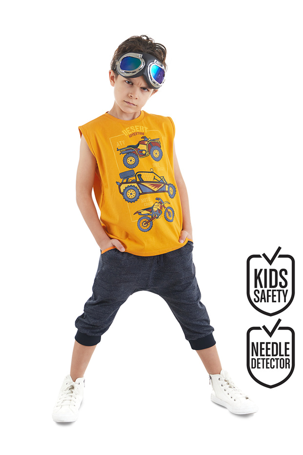 Motocross Boys T-shirt Capri Shorts Set