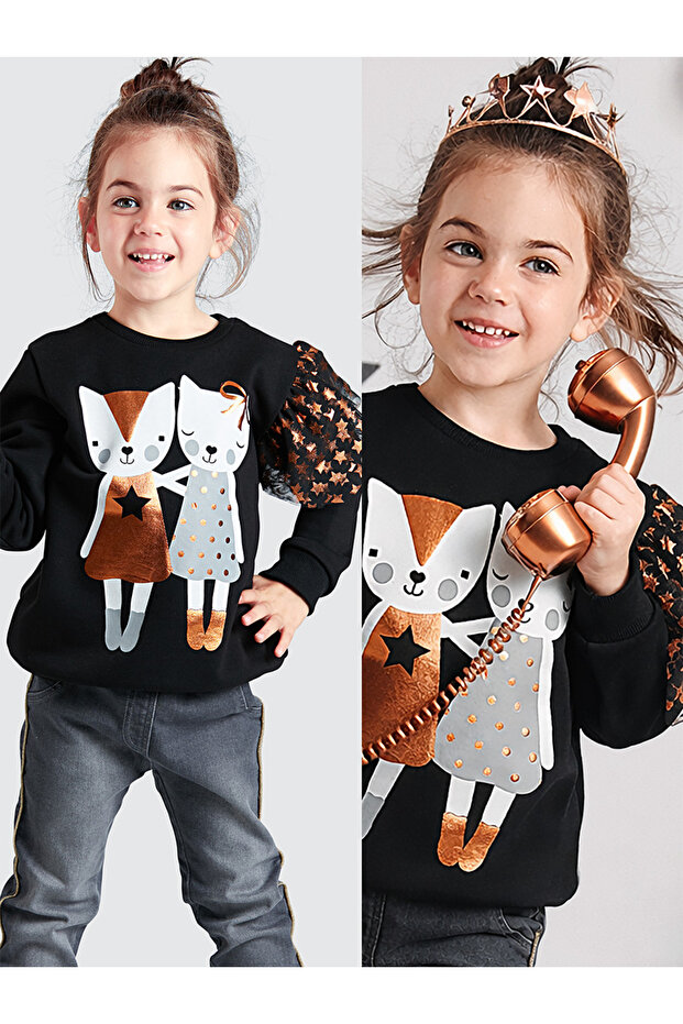 Tight Friends Tulle Girls Long Sleeve Sweatshirt