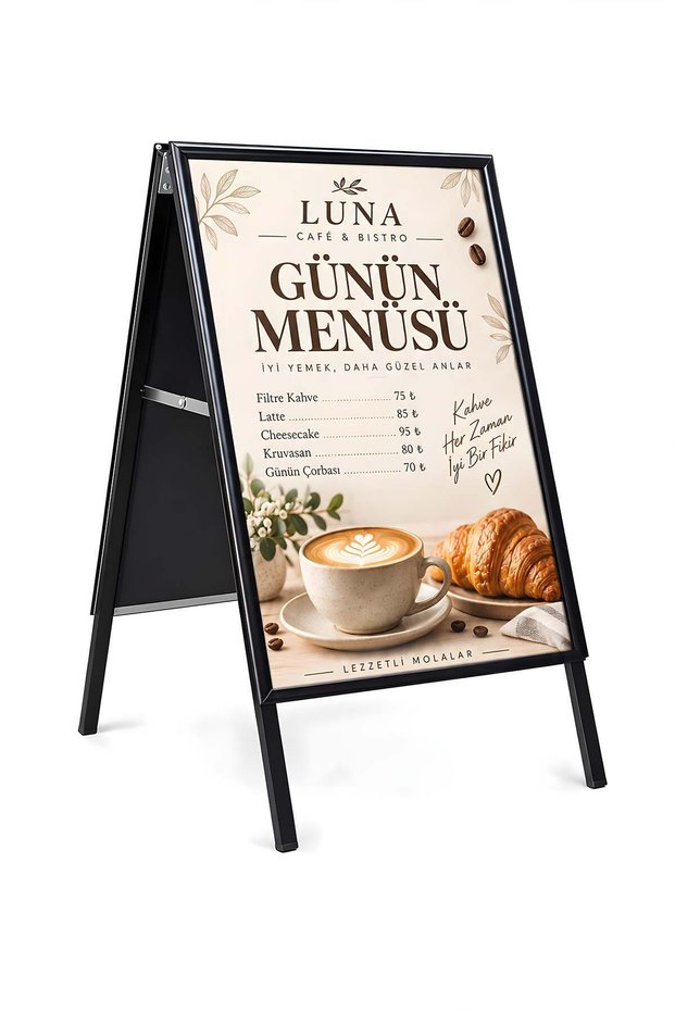 A Board Sidewalk Advertising Board Standing Poster Board Double Sided A1 (60X85) Black