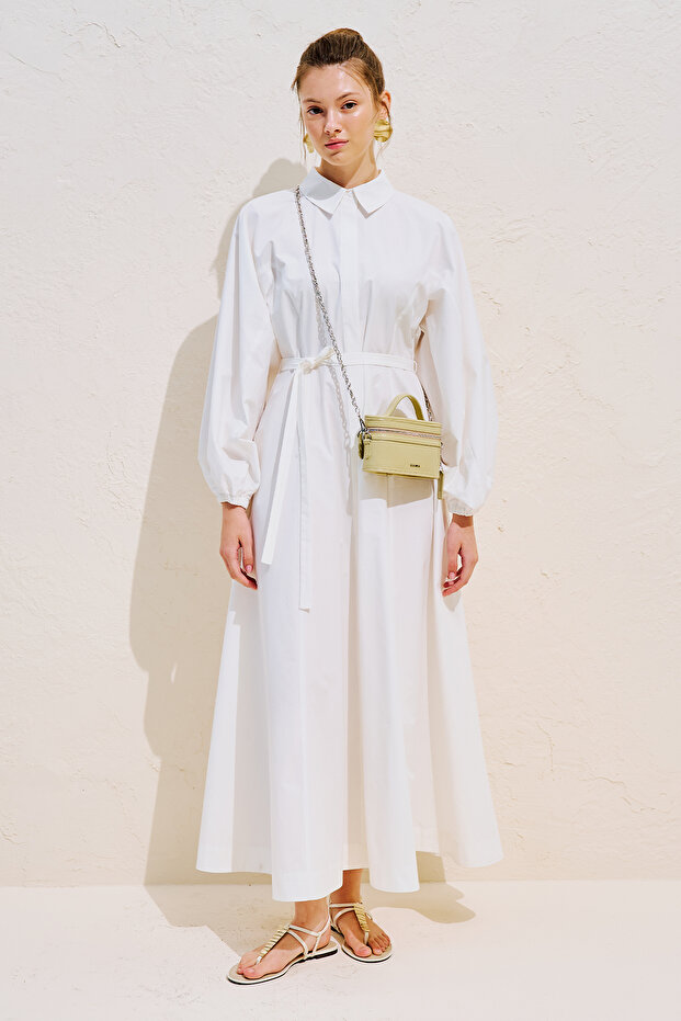 Edith Shirt Dress Ecru