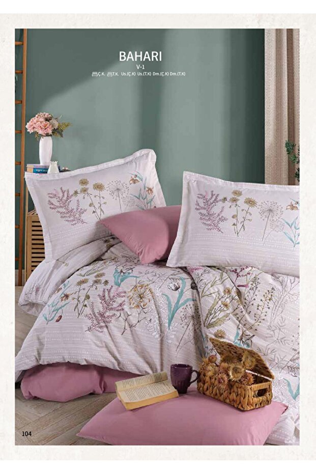 Clasy Ranforce 2-Piece Pillowcase with Cover 50X70 +5 cm Flounce Nautical Pink