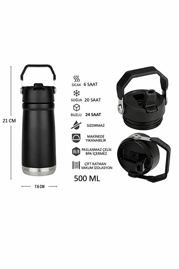 Thermos 500ml Black