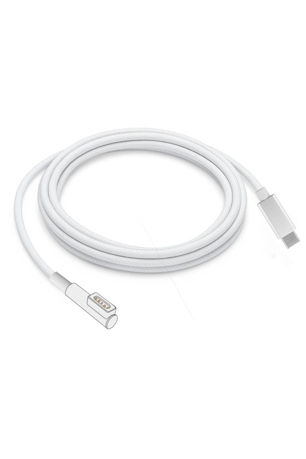 1.8m Mag1 L-Braided Cable Magnetic Safe Charging Cable for MacBook, USB-C to MagSafe 1/2 Braided Cab