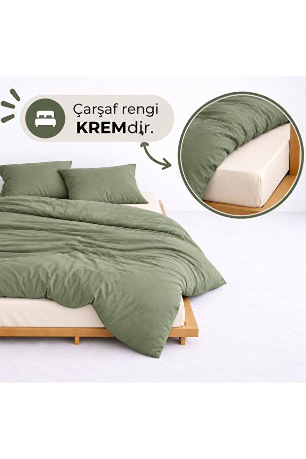 Luxury Ranforce Fabric 100% Cotton Double Duvet Cover Set 200X220 | Elastic Sheet 160X200+30