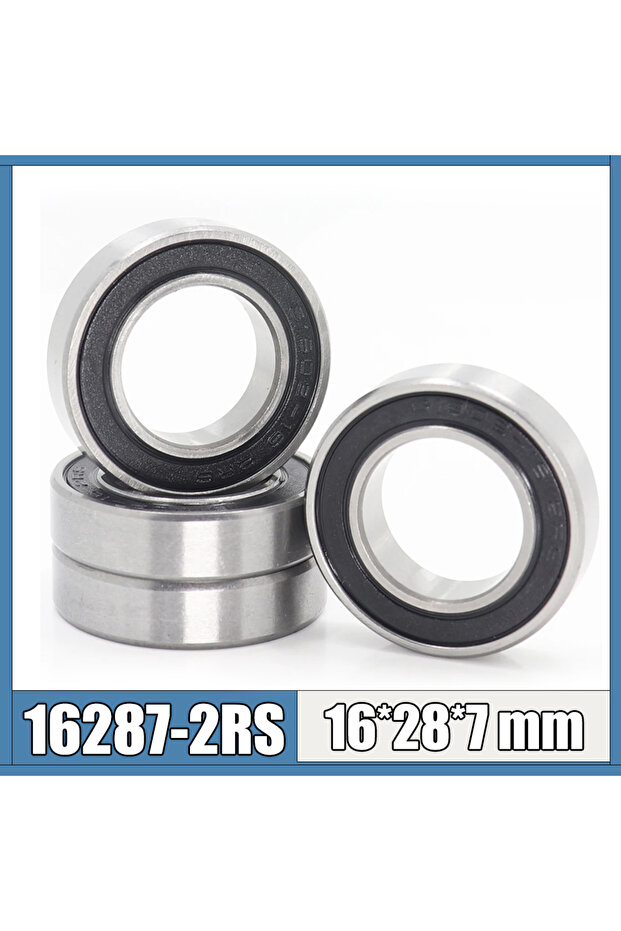 16287-2RS Bearing 16x28x7mm 4PCS Double Sealed 16287RS Bicycle Bearings Smoothly for Motor/Skateboar
