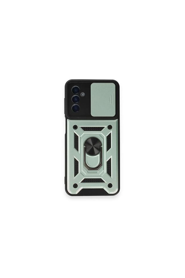 Samsung Galaxy M14 5g Case Silicone with Pars Lens Ring - Green
