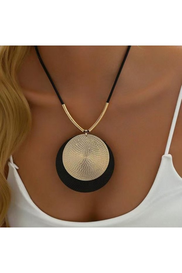 YB6185-1 Personalized Unique Design Large Round Vintage Flower Pendant Necklace Women's Bohemian Eth
