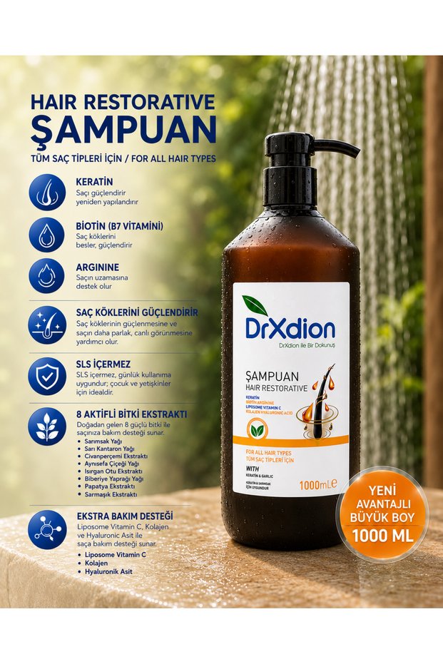 High Anti-Hair Loss Shampoo Containing Biotin, Keratin, Arginine, Collagen, Hyaloronoic Acid