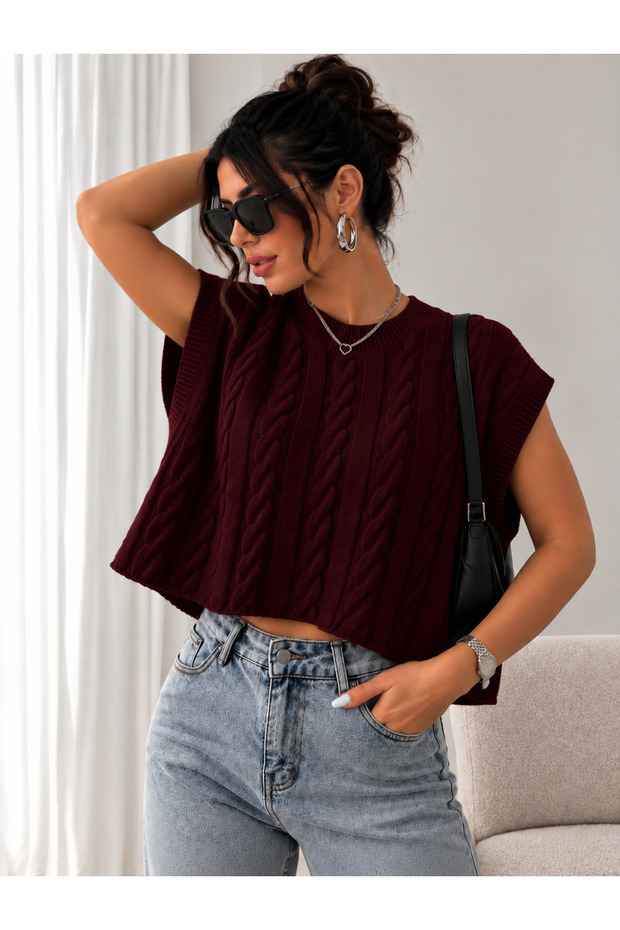 Women's Knitted Patterned Knitwear Sweater