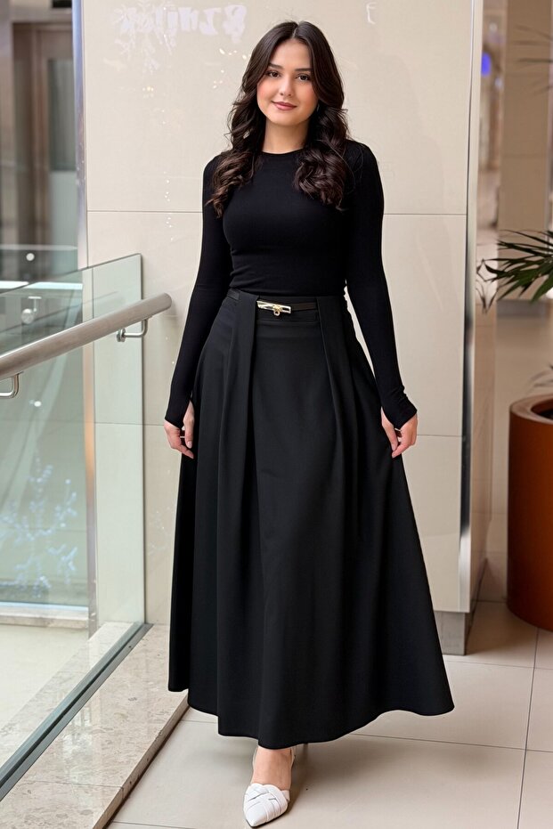 Thin Belted Skirt