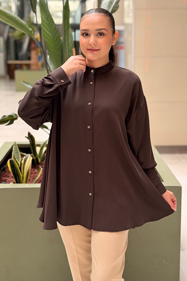 Judge Collar Front Buttoned Shirt