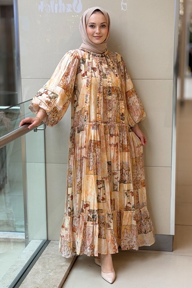 Frilly Patterned Dress