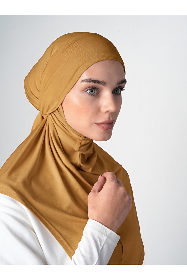 Belted Viscose Turban - Mustard - (St057), (Id 2905715)