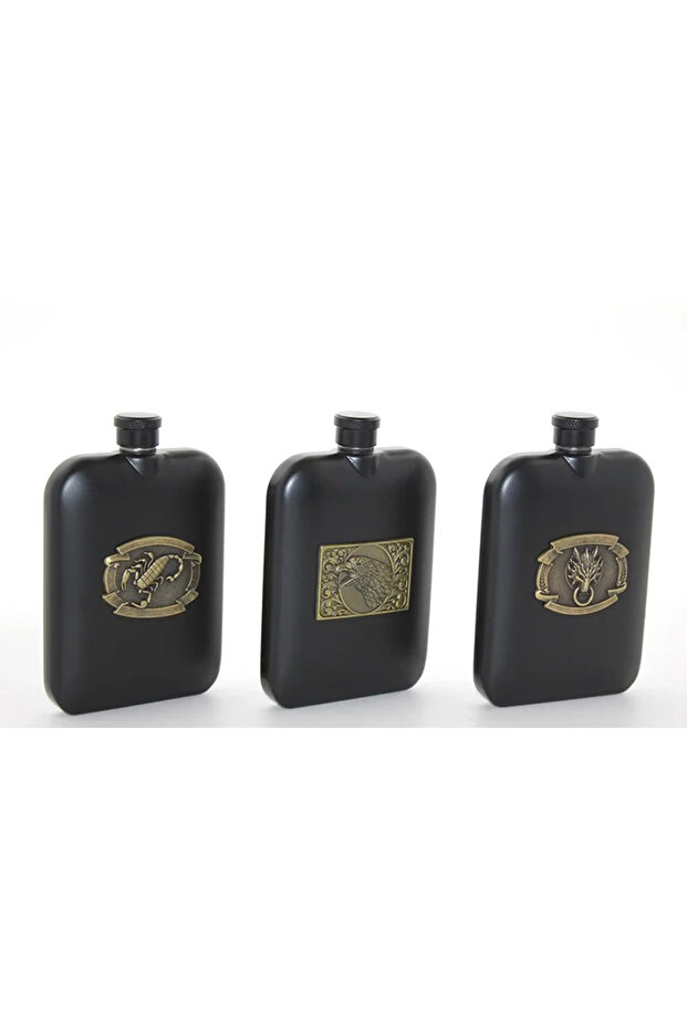 Stainless Steel Embossed Single 6 oz Flask Alk2666