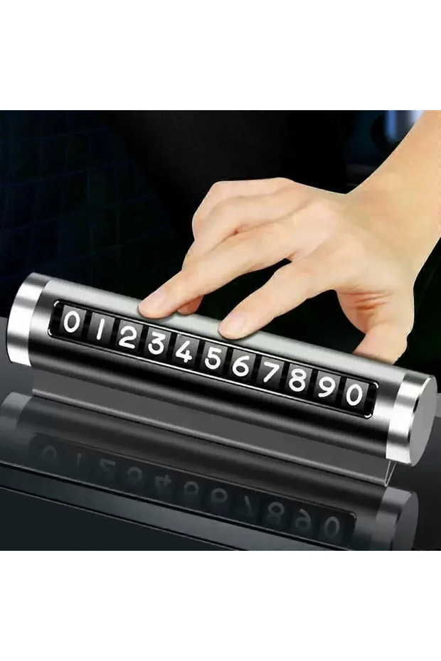 Phone Number Plate Roller Adjustment Colorful Metal Aluminum Car Temporary Parking Card Universal Fashion