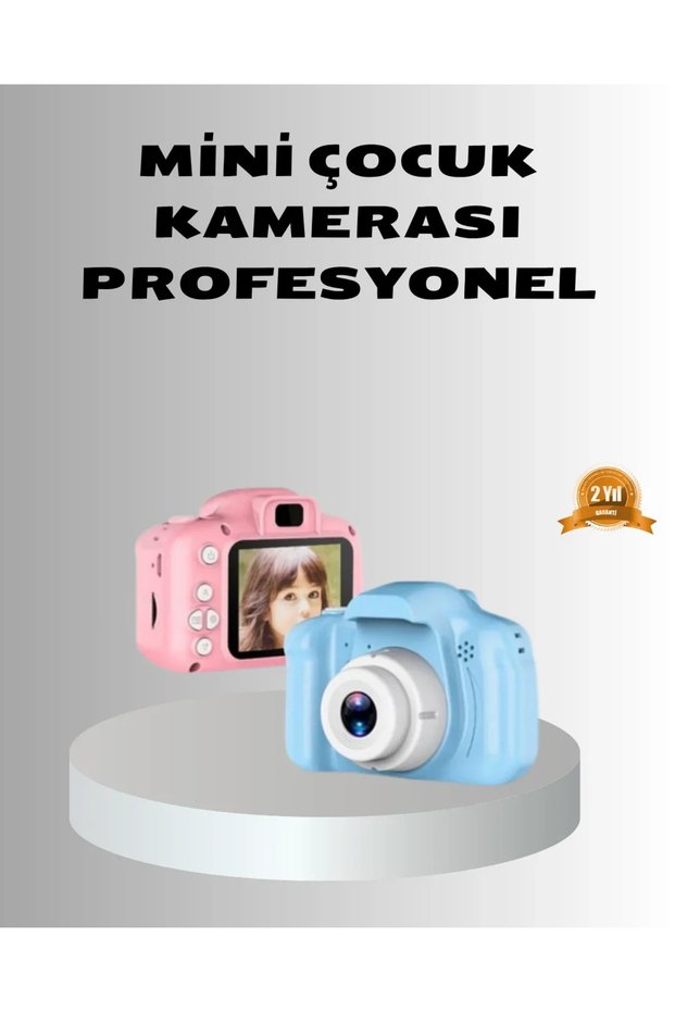 8Mp Mini Children's Camera – Pink with Voice Recording Feature