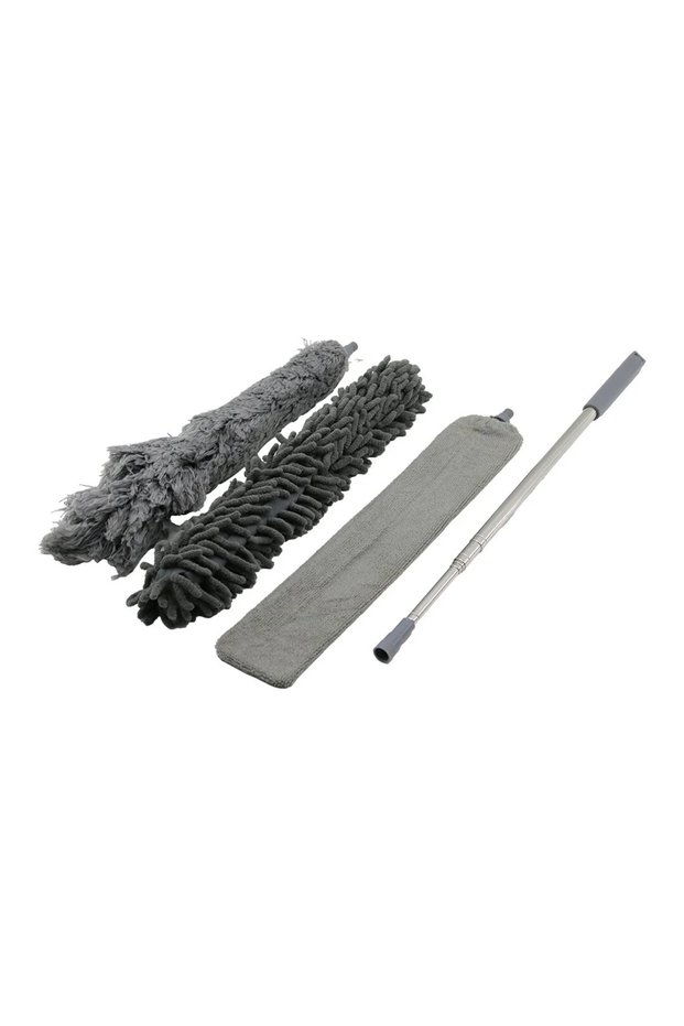3Pcs Tassel-Noodle-Flat Dusting Set with Flexible Head-43Cm and Extendable Handle=43-205Cm Brkt-910200