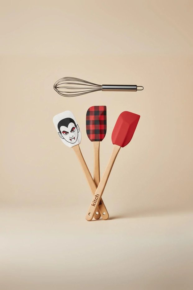4-Piece Silicone Spatula and Whisk Set Mixed Color