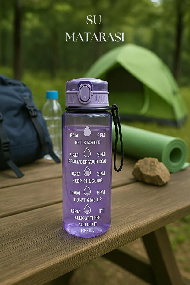Drinking Bottle & Water Bottle & Sports Water Bottle Purple 1000 ml