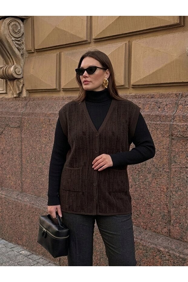 Patterned Steel Knit Classic Tricot Vest