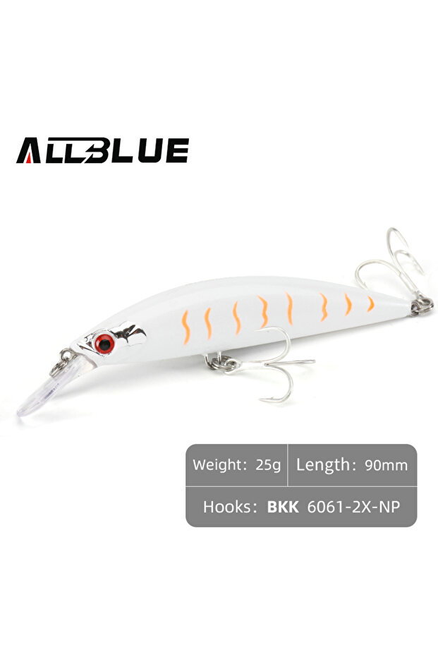 90MM Color E ALLBLUE Heavy Weight Minnow 90mm/110mm Sinking Jerkbait Longcast Fishing Lure Saltwate