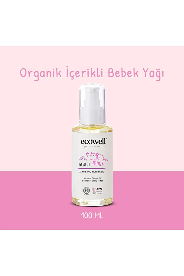 Baby Oil, Organic and Vegan, Moisturizing, Relaxing Baby Massage, 100ml
