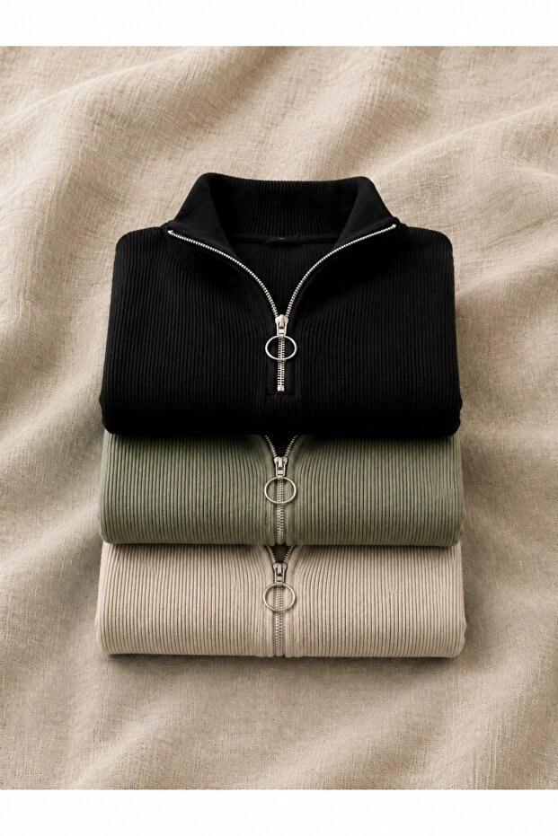 3-Pack Advantageous Men's Casual Half-Zip Winter Knitwear Thessaloniki Sweater