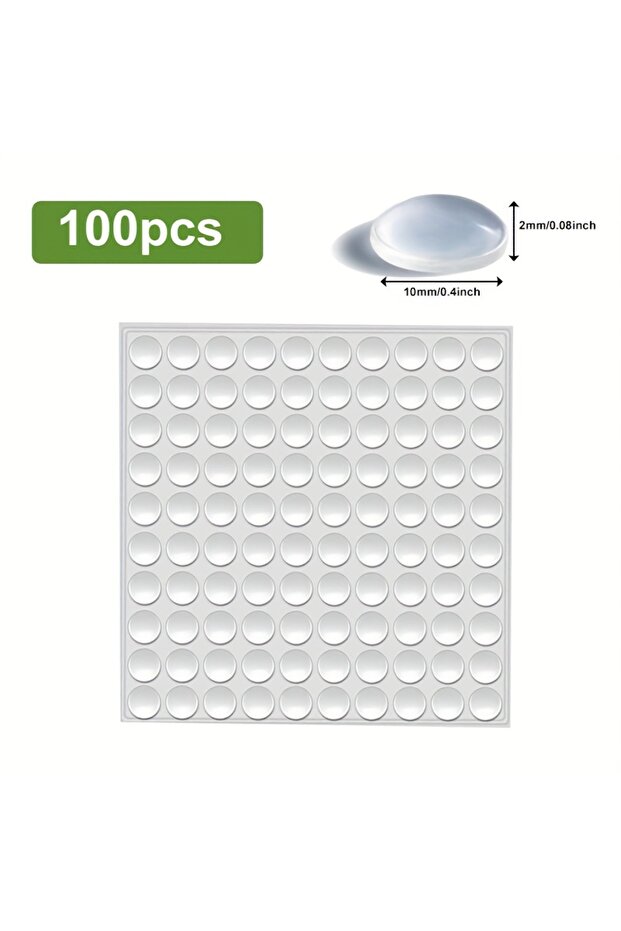 10X2 100pcs Clear Silicone Anti-Collision Bumper Pads, Self-Adhesive Protective Stoppers for Cabinet
