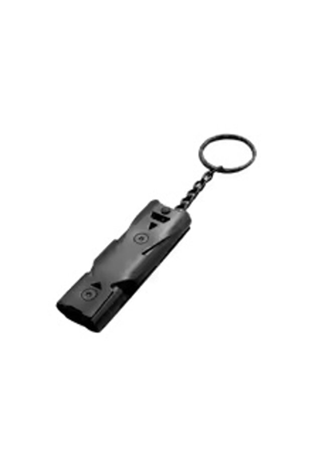 Grey Survival Whistle Keychain–High Decibel,Emergency Whistle for Outdoor,Camping&Hiking–Double Tube