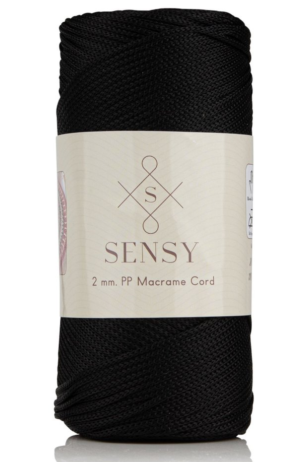 2 Mm - 200 gr Polyester Macrame Thread Black 230 M Polyester Macrame Thread Suppla Rope And Bag Thread