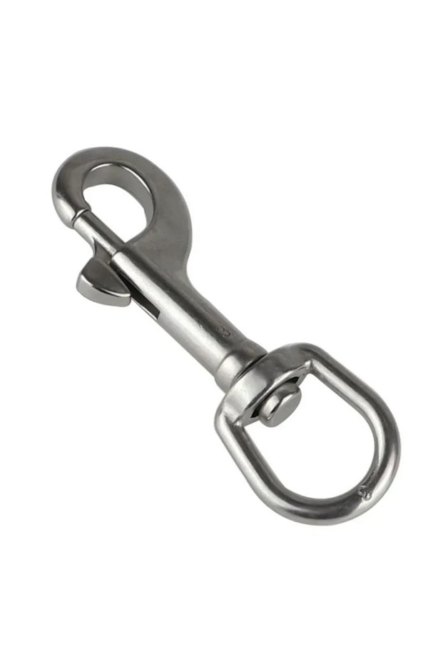 65mm 1PC 316 Stainless Steel Swivel Eye Bolt Spring Snap Hook 65/72/82/91/100/126mm Marine Diving D
