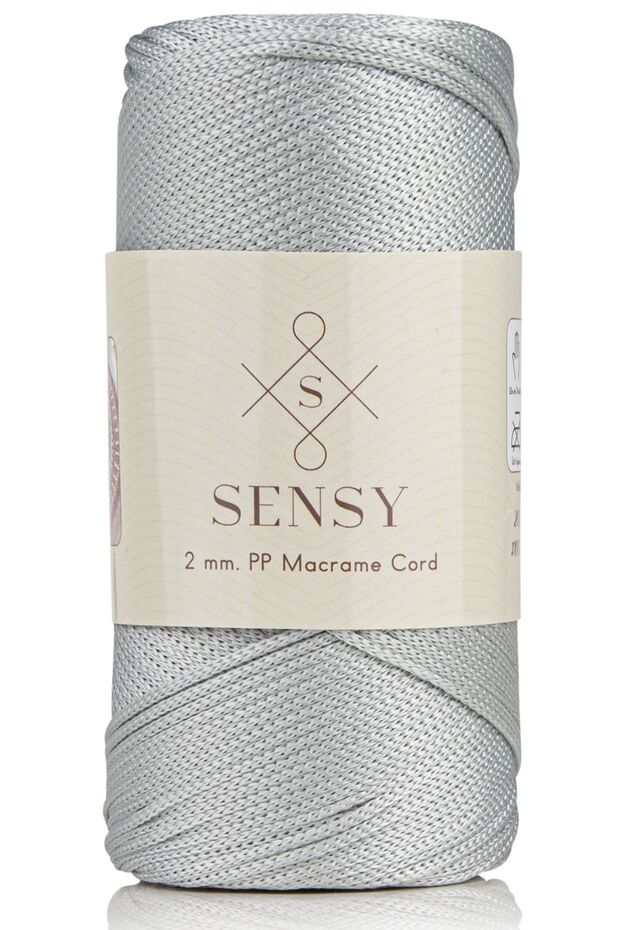 2 Mm - 200 gr Polyester Macrame Thread Light Gray 230 M Polyester Macrame Thread Suppla Rope And Bag Thread