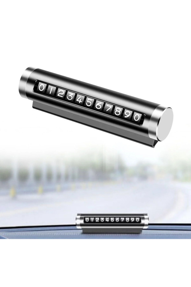 Aluminum Case Black Color Flip-Up In-Car Telephone Number Plate Parking Auto Number Plate