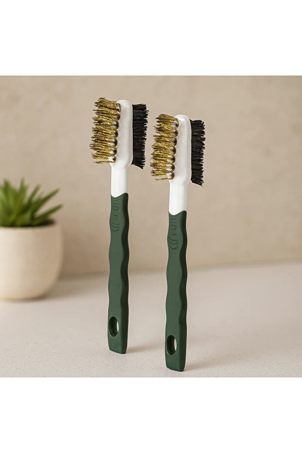 Double-Sided Handle Wire Brush Set of 2 (Hard & Extra Hard Wire)