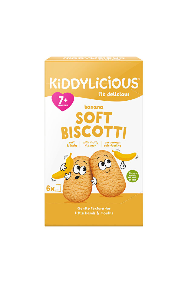 Banana Soft Biscotti - Yummy Baked Snacks for Kids - Suitable for 7+ Months - (6x20 gm)