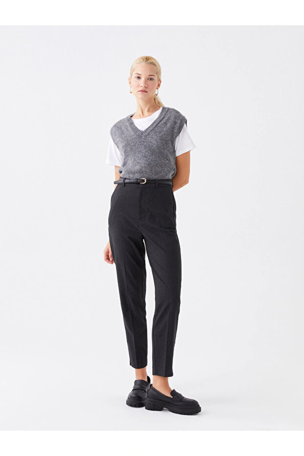Women's - Standard Fit Straight Trousers