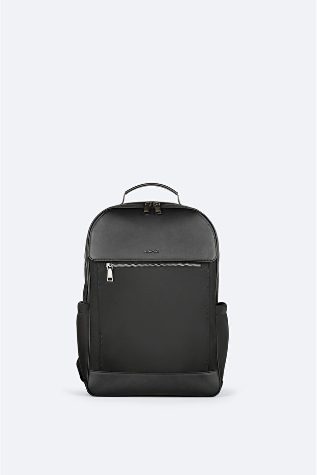 Black Functional Backpack with Laptop Compartment