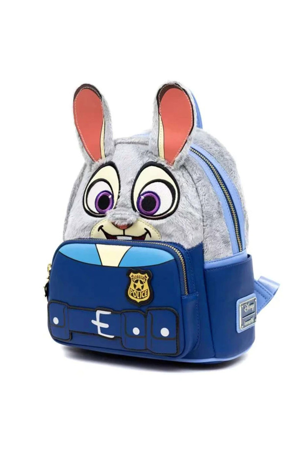 Bandai Blue Cartoon Zootopia Movie Series Judy Character Adjustable Straps Mini Cartoon Bag Elementa