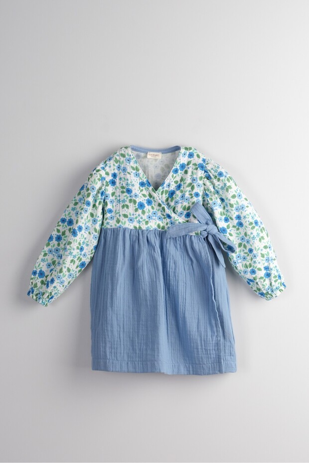 Muslin Double Breasted Girls' and Baby Dress 100% Cotton
