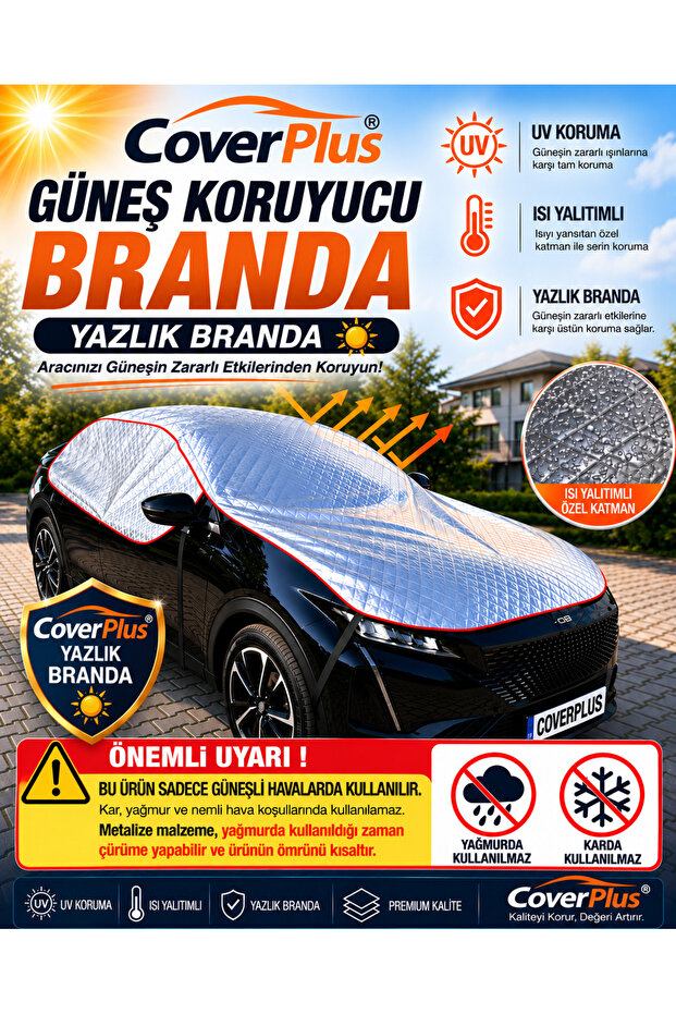 Dacia Striker Compatible Half Car Tarpaulin Sun Protection