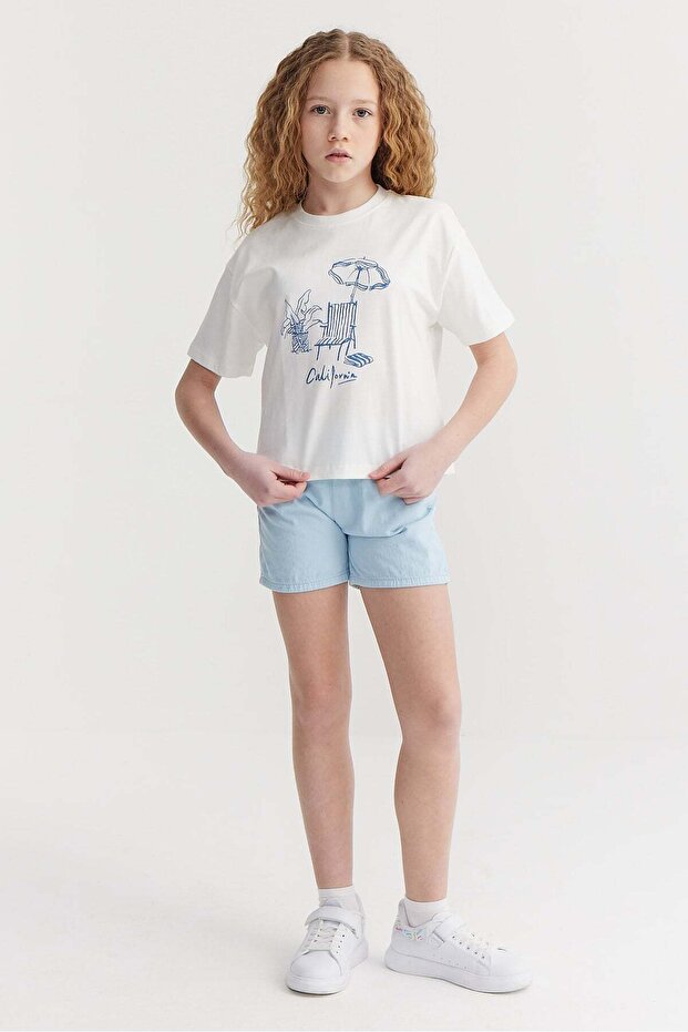 Girl's Elastic Waist Shorts