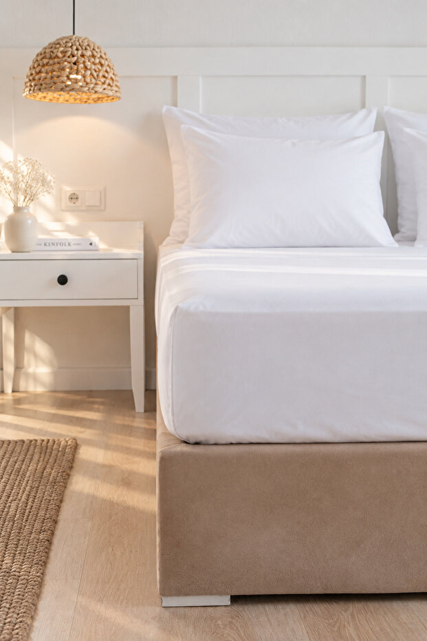 Paris Series 57Tel Double Cotton Ranforce Hotel Bed Sheet