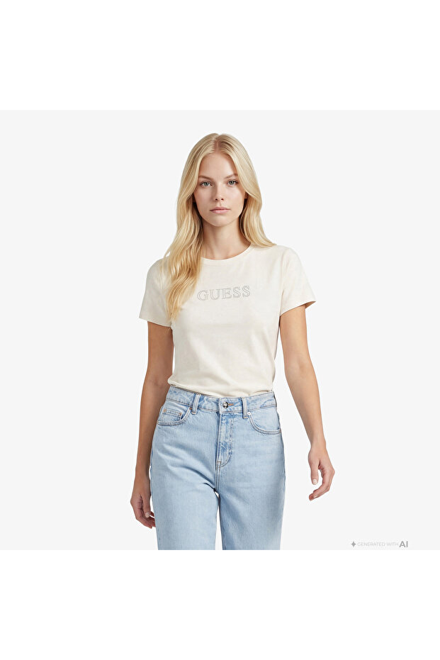 Briana Active Regular Fit Women's Beige T-Shirt