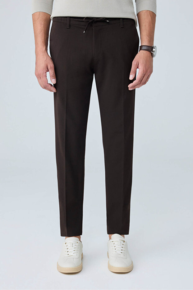 Men's Comfort Fit Brown Jogger Pants | Stretchy Fabric Daily Comfortable Cut – 169Dngr