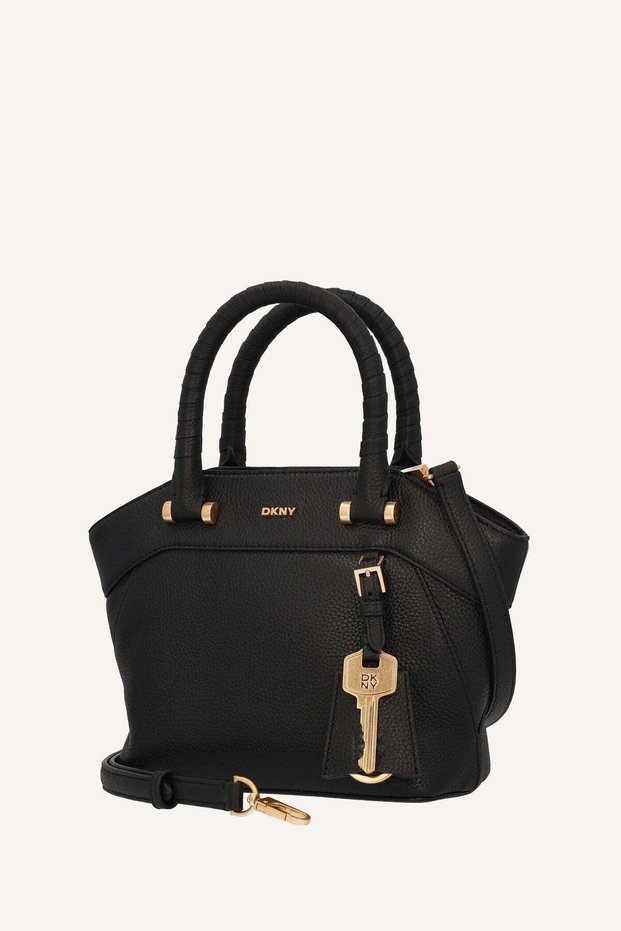 RAEGAN SMALL SATCHEL-BGD - BLK/GOLD-N/S