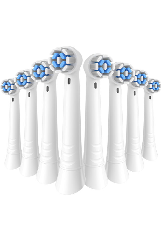 White-8pcs 4-16Pack Toothbrush Replacement Heads Compatible with Oral B iO 10 9 8 7 6 5 4 3 Series E