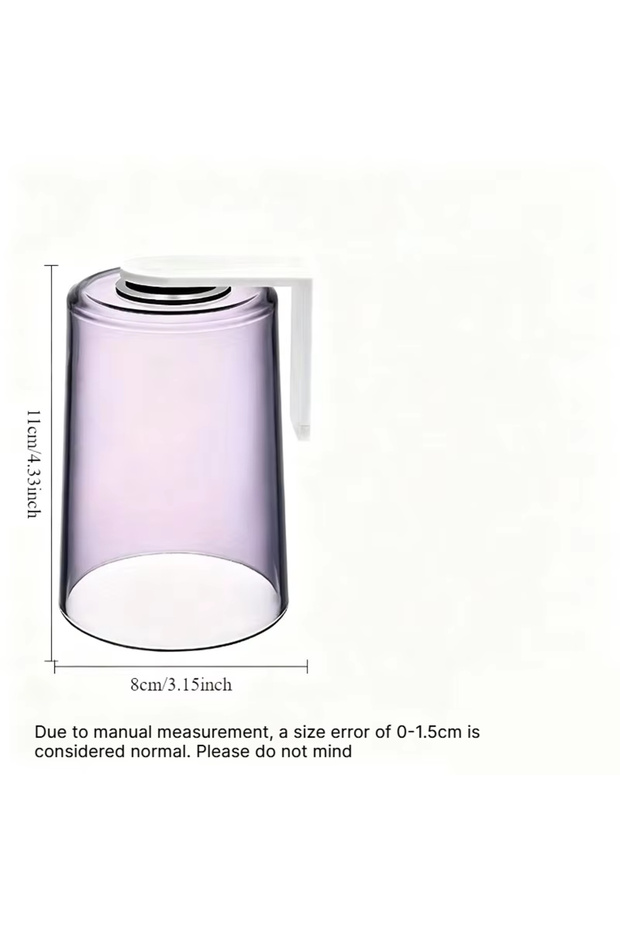PURPLE Magnetic Back Flip Cup, Transparent and Simple Household Toiletry Cup, Wall-Mounted Toothbrus