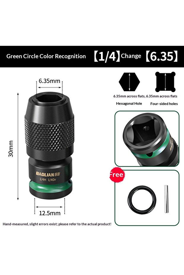 green 1pc Bit Holder to Drill Adapter Parkside Impact Sockets 1/2 1/4 3/8hex Extension Wrench for Mi