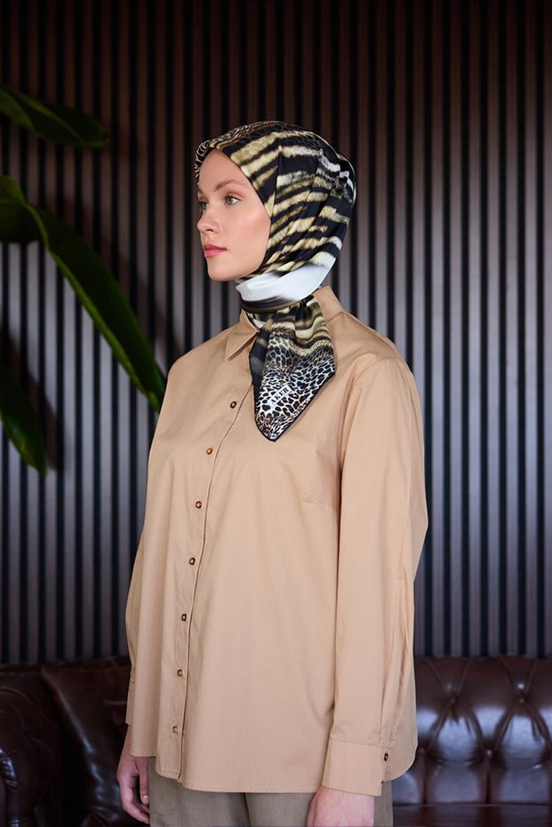 Kemik 90X90 Silk Crepe Satin Scarf